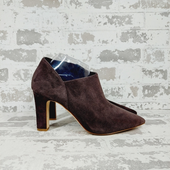 Elegant Brown Suede Women's Heels - Picture 6 of 13